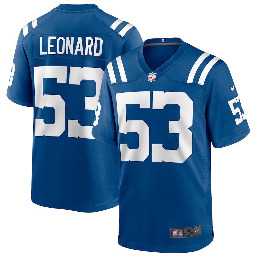 Men Indianapolis Colts 53 Darius Leonard Nike Royal Game Player NFL Jersey